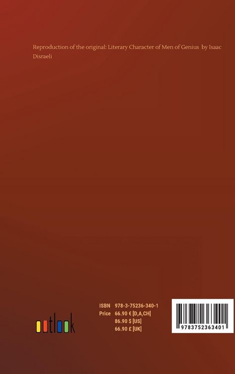 Produktbild: Literary Character of Men of Genius