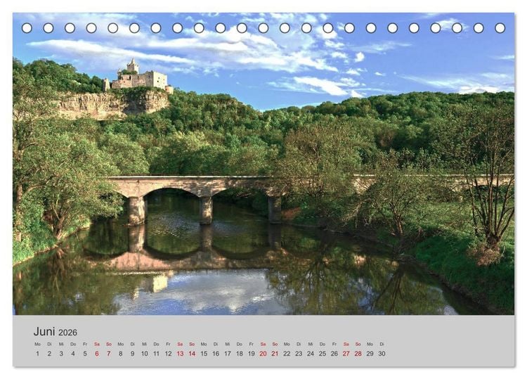 Produktbild: Die Saale Von Franken zur Elbe (Tischkalender 2026 DIN A5 quer), CALVENDO Monatskalender
