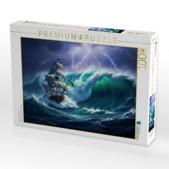Produktbild: CALVENDO Puzzle Der Zorn des Ozeans | 1000 Teile Lege-Gr&ouml;&szlig;e 64x48cm Foto-Puzzle f&uuml;r gl&uuml;ckliche Stunden
