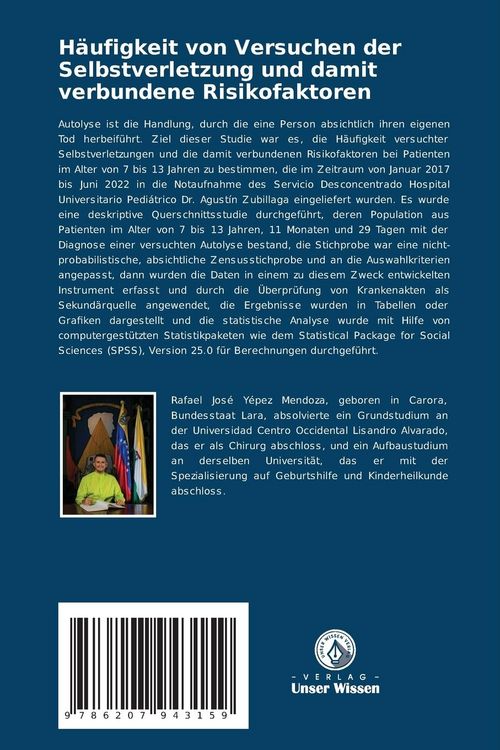 Produktbild: H&auml;ufigkeit von Versuchen der Selbstverletzung und damit verbundene Risikofaktoren