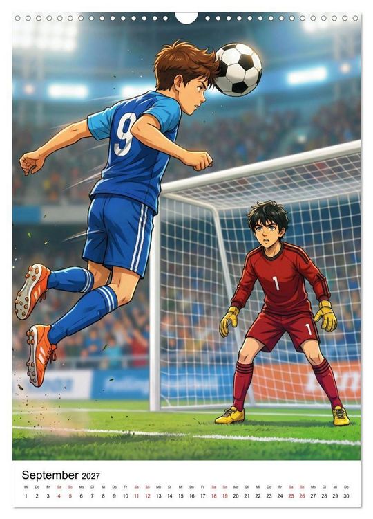 Produktbild: Level Up &ndash; Fu&szlig;ballhelden (Wandkalender 2027 DIN A3 hoch), CALVENDO Monatskalender