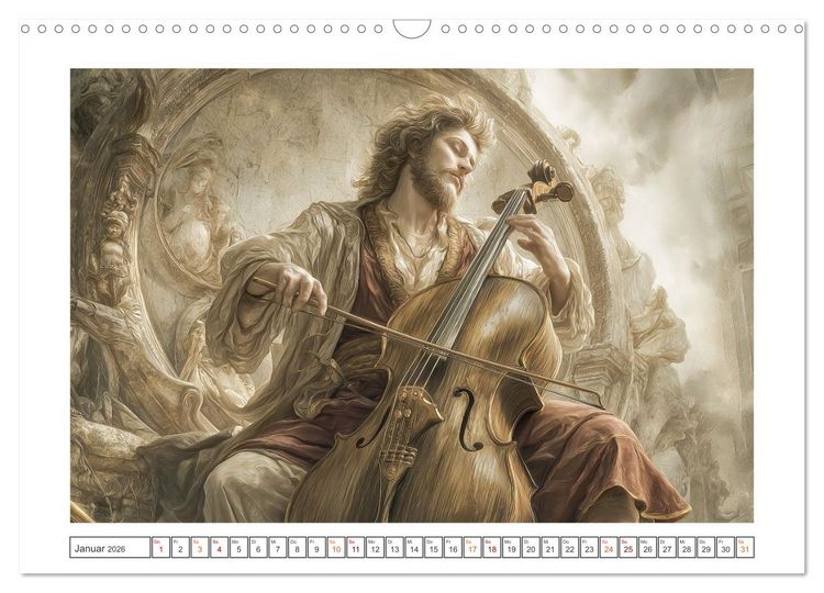 Produktbild: Herzschlag in Noten (Wandkalender 2026 DIN A3 quer), CALVENDO Monatskalender