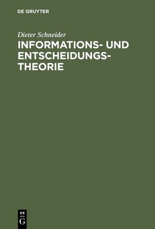 Produktbild: Informations- und Entscheidungstheorie