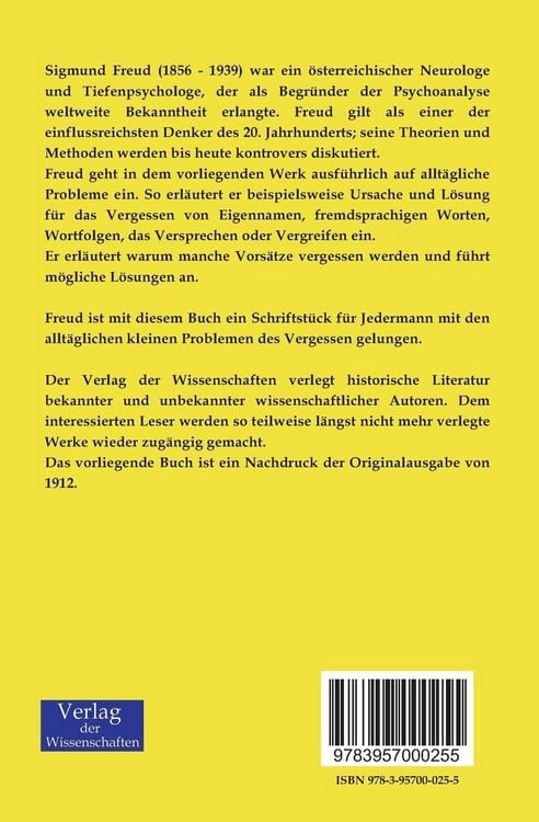 Produktbild: Zur Psychopathologie des Alltagslebens