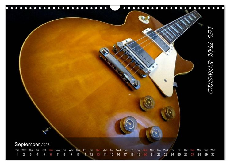 Produktbild: ROCK GUITARS put into the spotlight (Wall Calendar 2026 DIN A3 landscape), CALVENDO 12 Month Wall Calendar