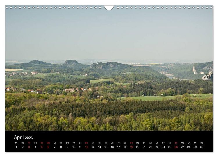 Produktbild: Die s&auml;chsische Schweiz 2026 (Wandkalender 2026 DIN A3 quer), CALVENDO Monatskalender