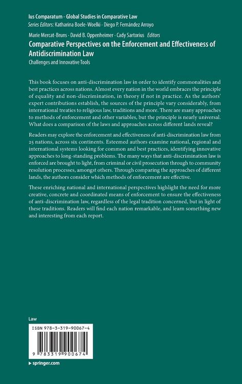 Produktbild: Comparative Perspectives on the Enforcement and Effectiveness of Antidiscrimination Law