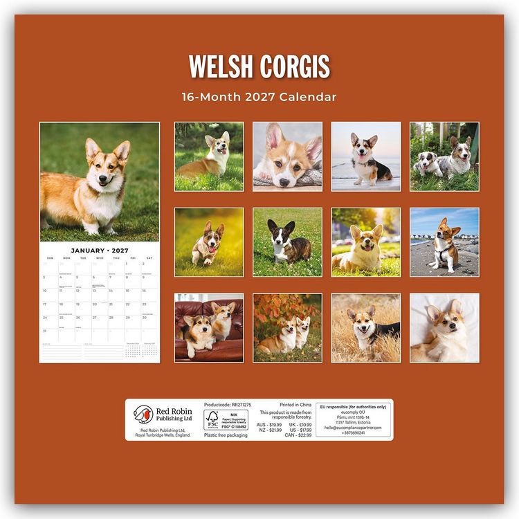 Produktbild: Welsh Corgis &ndash; Welsh Corgi 2027 &ndash; 16-Monatskalender
