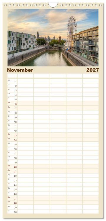 Produktbild: Familienplaner 2027 - Wundersch&ouml;nes K&ouml;ln mit 5 Spalten (Wandkalender, 21 x 45 cm) CALVENDO