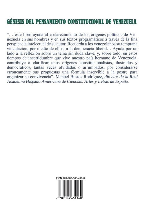 Produktbild: G&eacute;nesis Del Pensamiento Constitucional De Venezuela