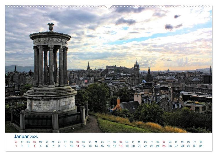 Produktbild: Schottlands S&uuml;den 2026. Impressionen zwischen Edinburgh, Loch Ness und Isle of Skye (Wandkalender 2026 DIN A2 quer), CALVENDO Monatskalender