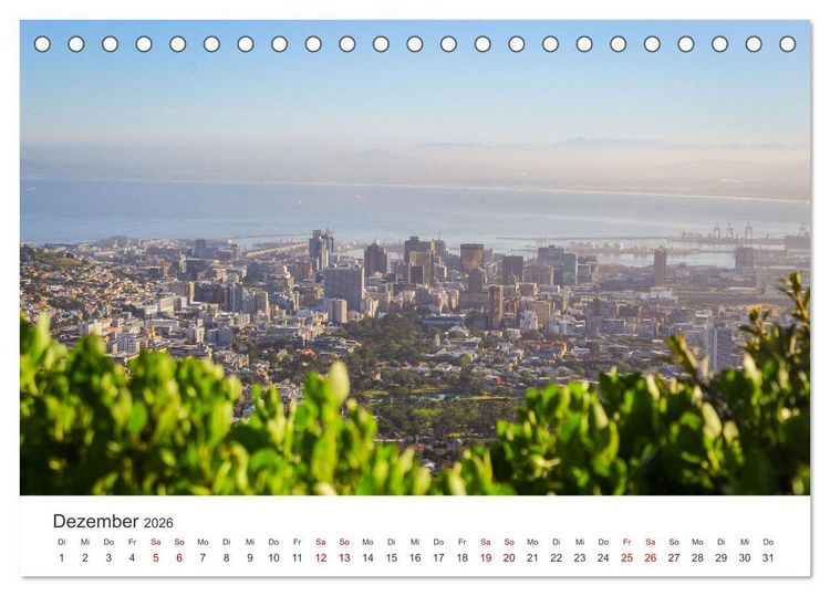Produktbild: Kapstadt - Die bezaubernde Stadt am Kap der guten Hoffnung. (Tischkalender 2026 DIN A5 quer), CALVENDO Monatskalender