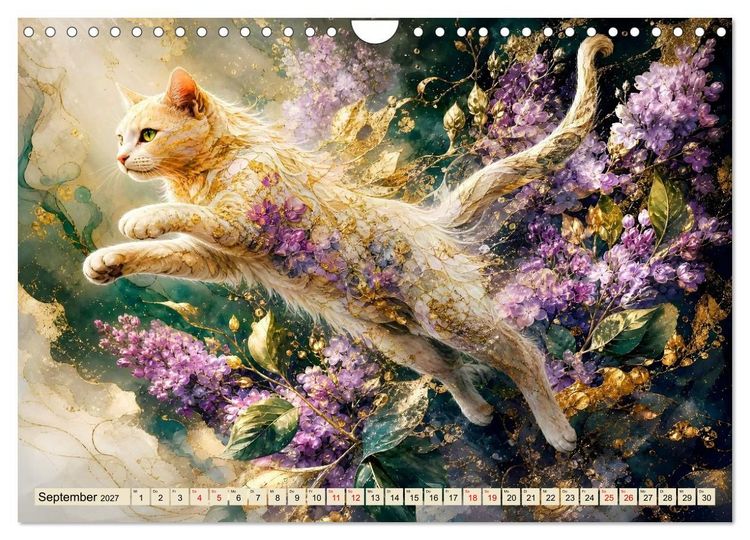 Produktbild: Floras Samtpfoten (Wandkalender 2027 DIN A4 quer), CALVENDO Monatskalender