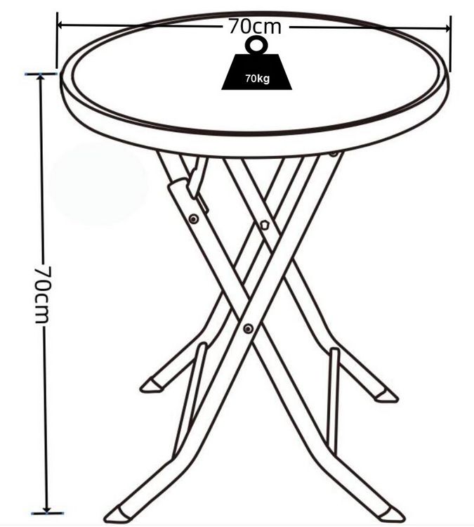 Produktbild: Bistrotisch Garten Balkontisch 70 cm &Oslash; Sonlas