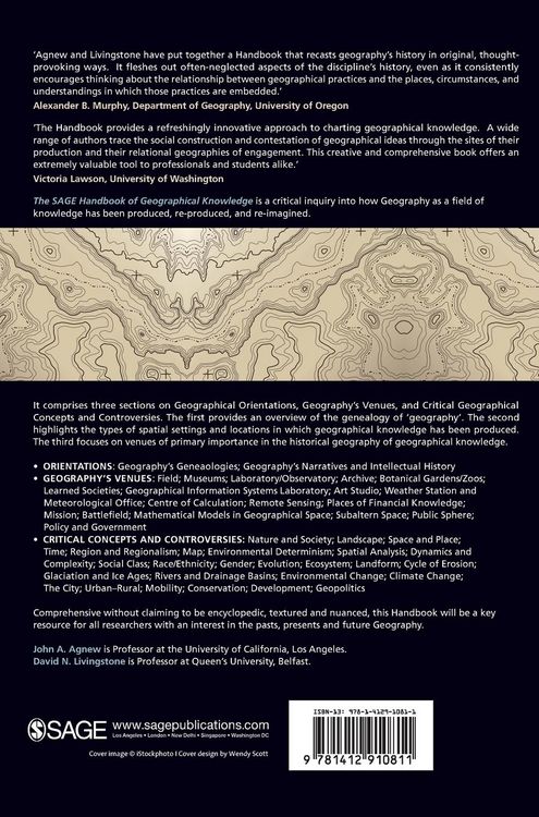Produktbild: The SAGE Handbook of Geographical Knowledge