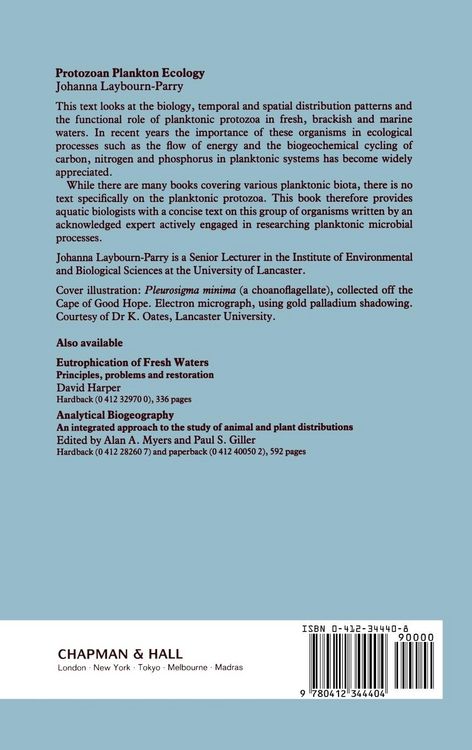 Produktbild: Protozoan Plankton Ecology