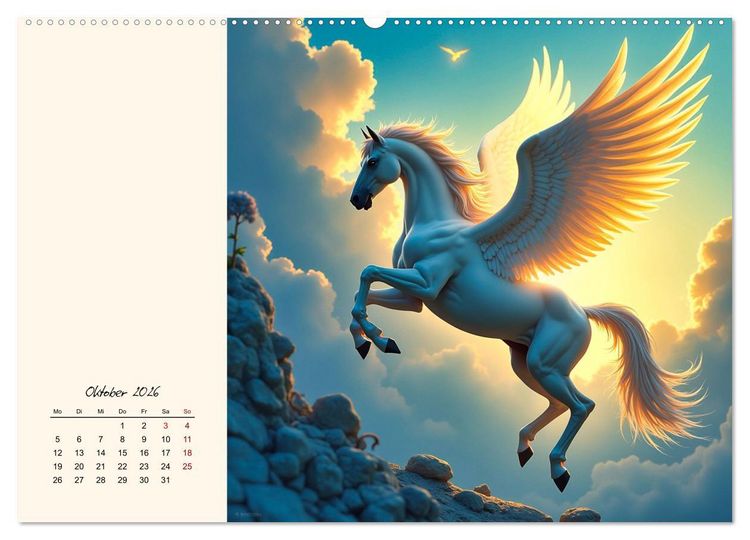 Produktbild: Fantasiewelten - Pferde (Wandkalender 2026 DIN A2 quer), CALVENDO Monatskalender