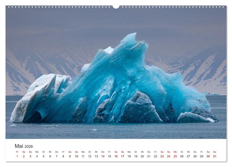 Produktbild: Naturparadies Svalbard (Wandkalender 2026 DIN A2 quer), CALVENDO Monatskalender
