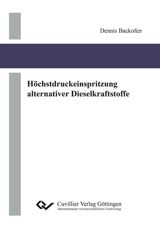 Produktbild: H&ouml;chstdruckeinspritzung alternativer Dieselkraftstoffe