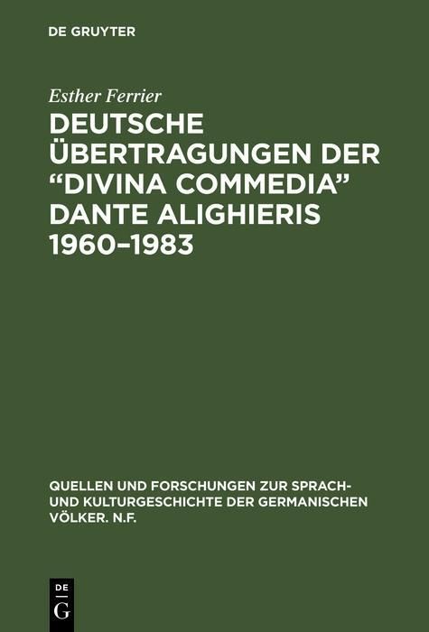 Produktbild: Deutsche &Uuml;bertragungen der "Divina Commedia" Dante Alighieris 1960-1983