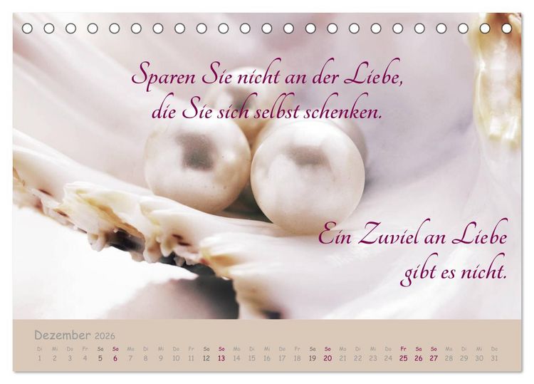 Produktbild: Innere Perlen (Tischkalender 2026 DIN A5 quer), CALVENDO Monatskalender