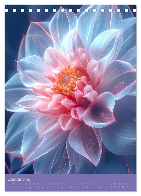 Produktbild: Blumen der Fantasie (Tischkalender 2026 DIN A5 hoch), CALVENDO Monatskalender