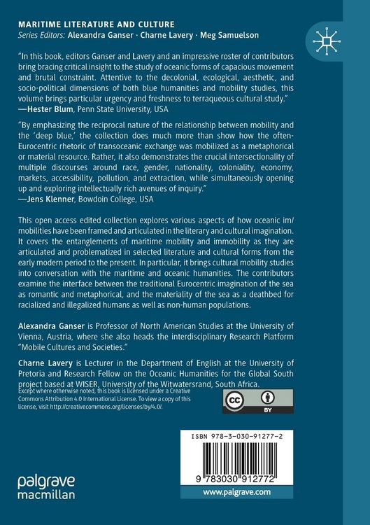 Produktbild: Maritime Mobilities in Anglophone Literature and Culture