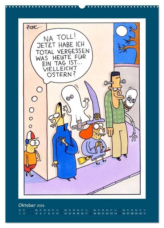 Produktbild: Na Toll! Comics von Martin Zak (hochwertiger Premium Wandkalender 2026 DIN A2 hoch), Kunstdruck in Hochglanz