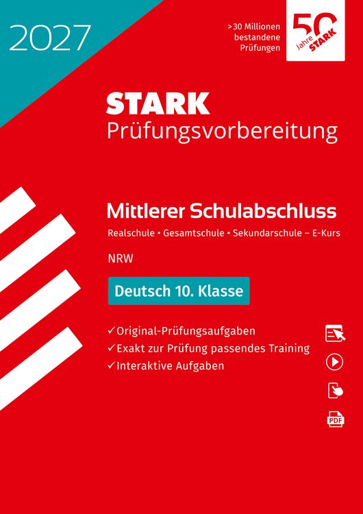 Produktbild: STARK Deutsch - Mittlerer Schulabschluss (MSA) 2027 NRW - Pr&uuml;fungsvorbereitung