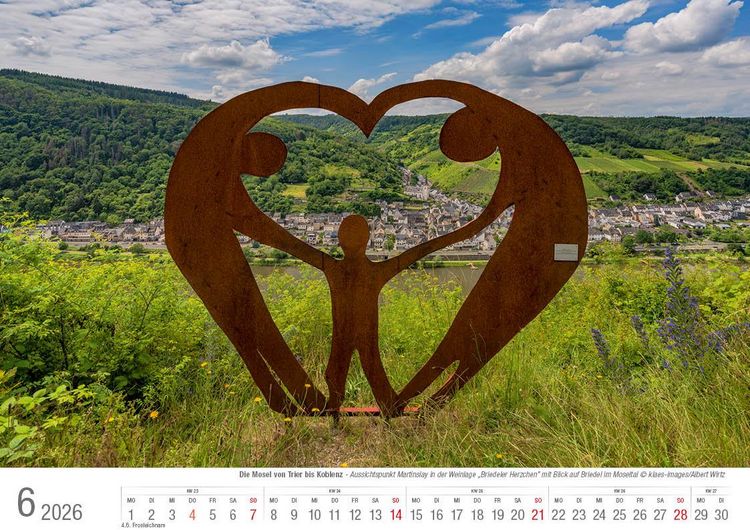 Produktbild: Mosel von Trier bis Koblenz 2026 Bildkalender A4 quer, spiralgebunden