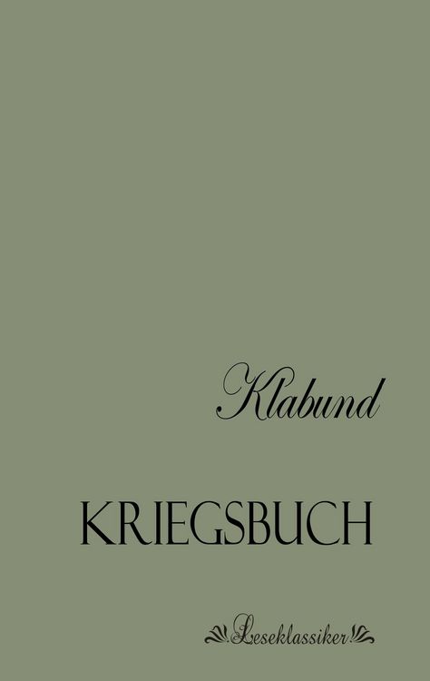 Produktbild: Kriegsbuch