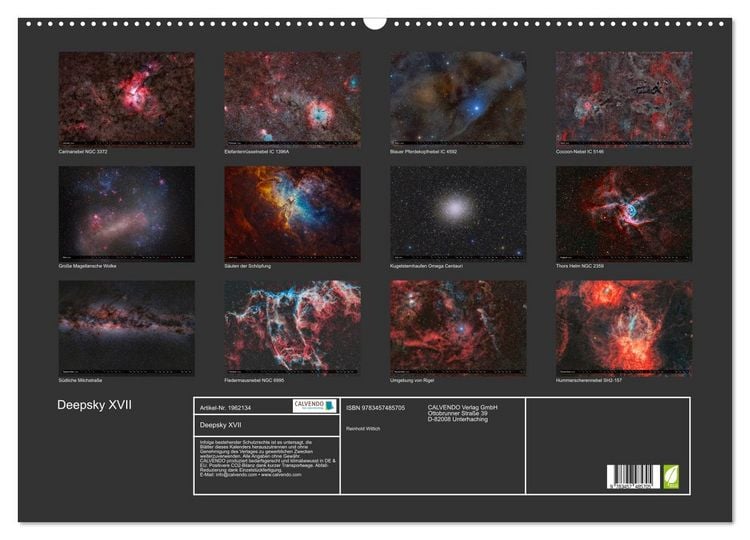 Produktbild: Deepsky XVII (Wandkalender 2026 DIN A2 quer), CALVENDO Monatskalender