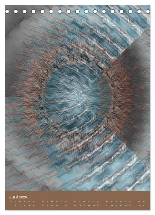 Produktbild: Digitale Kunst - rund und bunt (Tischkalender 2026 DIN A5 hoch), CALVENDO Monatskalender