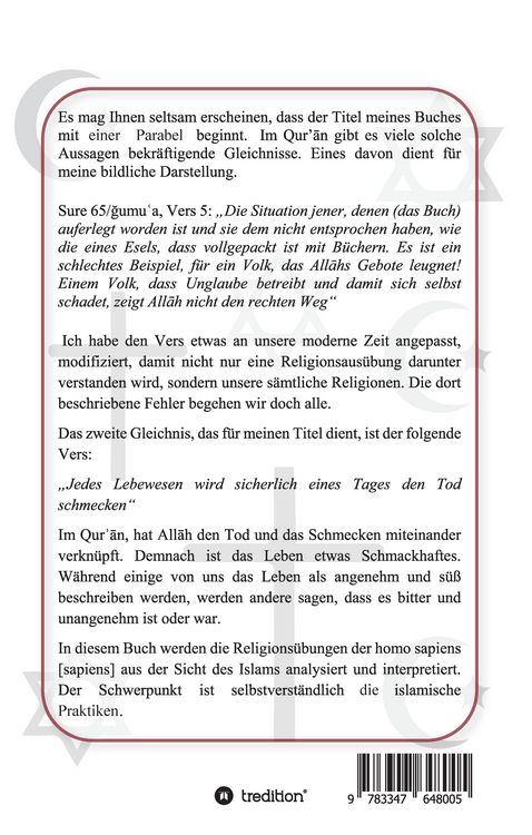 Produktbild: Die Religionen schmecken nicht