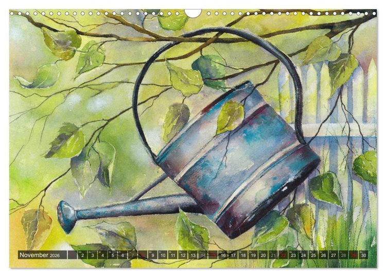 Produktbild: Garten Aquarelle (Wandkalender 2026 DIN A3 quer), CALVENDO Monatskalender