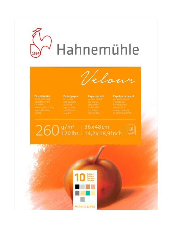 Produktbild: Hahnem&uuml;hle Papier Pastellpapier Velour, 36 x 48 cm, 260 g/m&sup2;