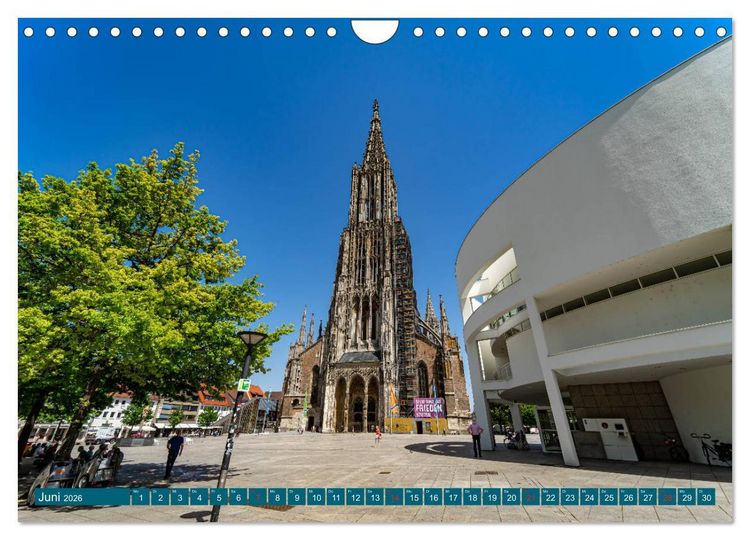 Produktbild: Quer durch Ulm (Wandkalender 2026 DIN A4 quer), CALVENDO Monatskalender