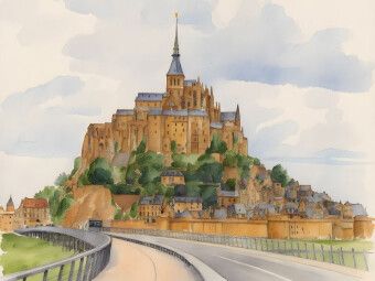 Produktbild: CALVENDO Puzzle Mont St. Michel in Frankreich | 1000 Teile Lege-Gr&ouml;&szlig;e 64x48cm Foto-Puzzle f&uuml;r gl&uuml;ckliche Stunden