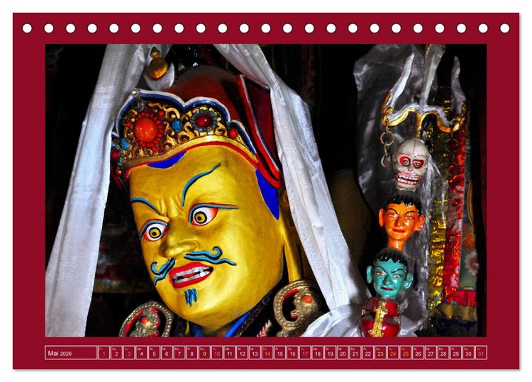 Produktbild: Buddhas & Bhodisattvas (Tischkalender 2026 DIN A5 quer), CALVENDO Monatskalender