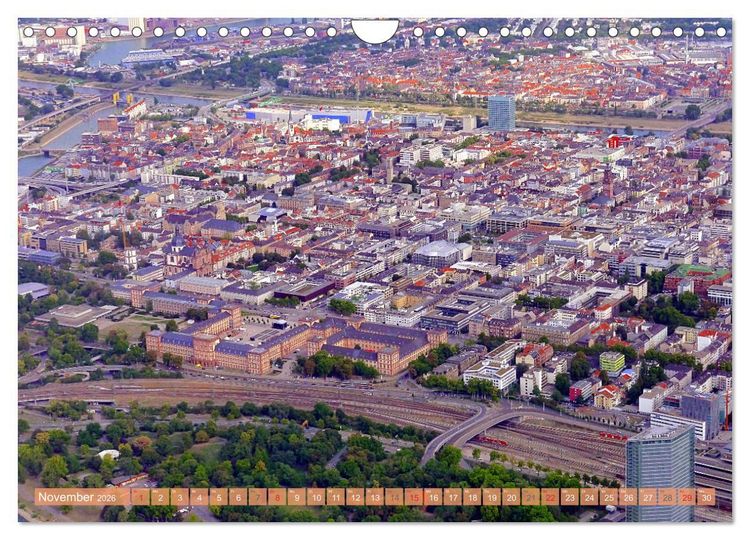 Produktbild: Mannheim - Stadt im Quadrat (Wandkalender 2026 DIN A4 quer), CALVENDO Monatskalender