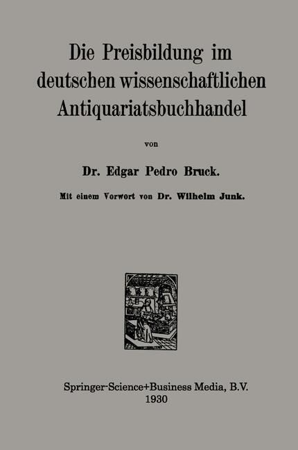 Produktbild: Die Preisbildung im deutschen wissenschaftlichen Antiquariatsbuchhandel