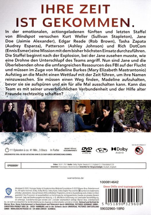 Produktbild: Blindspot: Staffel 5 [3 DVDs]