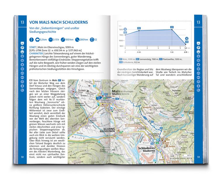 Produktbild: KOMPASS Wanderf&uuml;hrer Ortlergruppe und Vinschgau, 60 Touren mit Extra-Tourenkarte