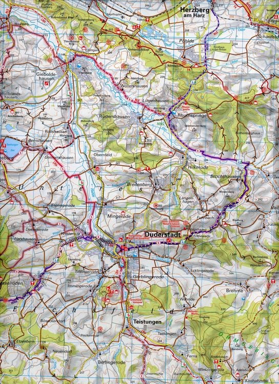 Produktbild: BVA ADFC Regionalkarte Die sch&ouml;nsten Radtouren in G&ouml;ttingen und dem Oberen Leinetal, mit Tagestourenvorschl&auml;gen 1:75.000