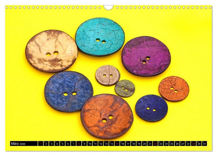 Produktbild: Knopfkalender (Wandkalender 2026 DIN A3 quer), CALVENDO Monatskalender