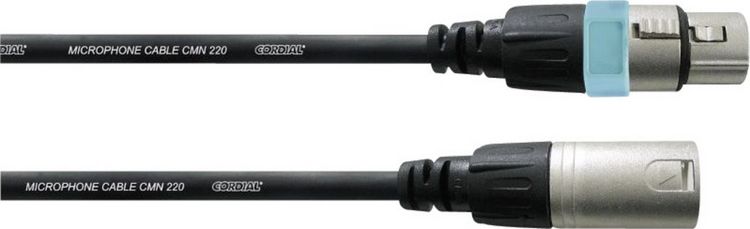 Produktbild: Cordial CCM 0,5 FM XLR Verbindungskabel [1x XLR-Buchse - 1x XLR-Stecker] 0.50m Schwarz