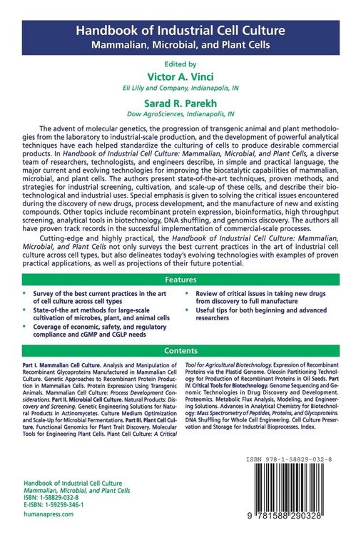 Produktbild: Handbook of Industrial Cell Culture