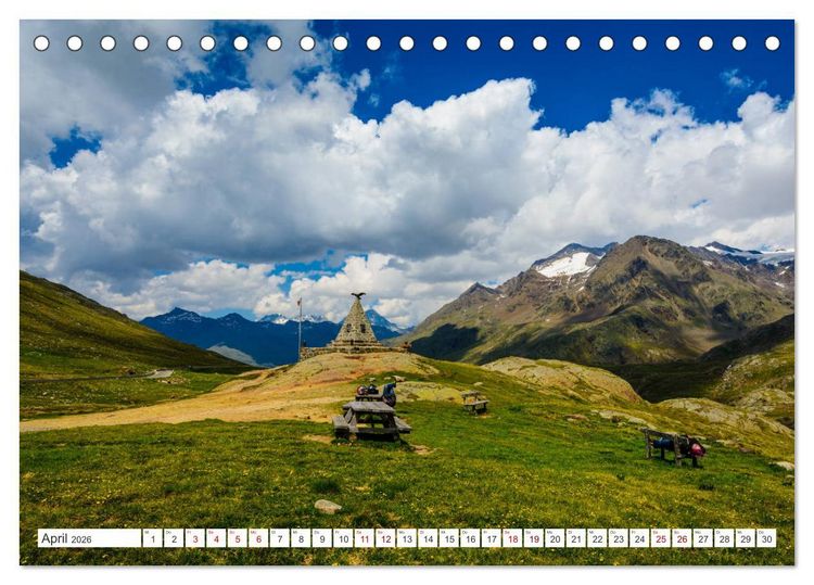 Produktbild: ALPENP&Auml;SSE &Ouml;sterreich - Schweiz - Italien (Tischkalender 2026 DIN A5 quer), CALVENDO Monatskalender