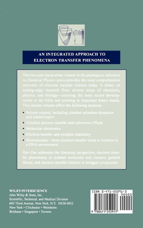 Produktbild: Advances in Chemical Physics, Electron Transfer--From Isolated Molecules to Biomolecules