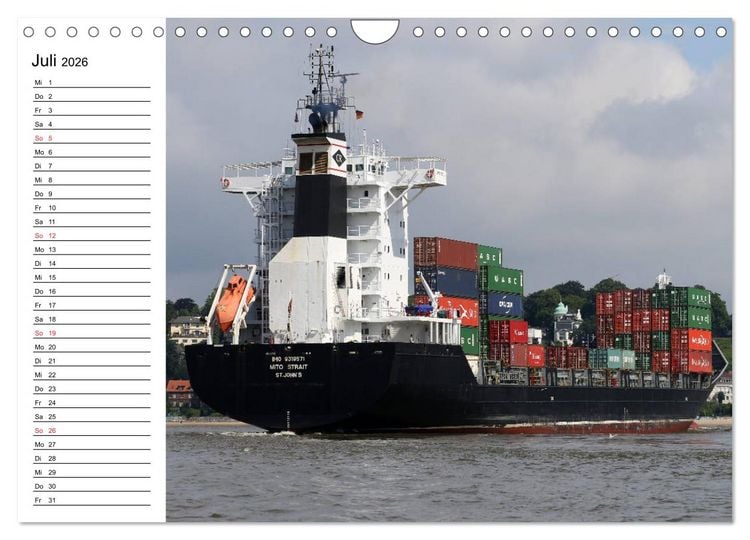 Produktbild: Dicke P&ouml;tte im Hafen und auf gro&szlig;er Fahrt (Wandkalender 2026 DIN A4 quer), CALVENDO Monatskalender